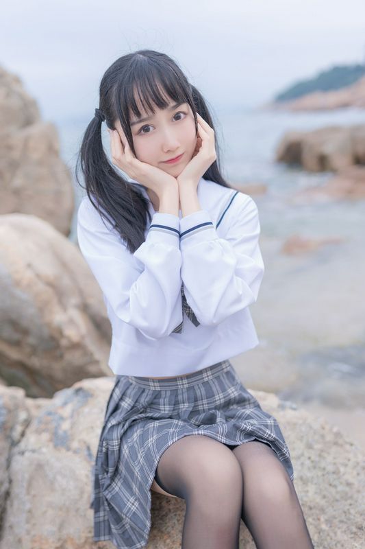 木绵绵海边JK学生制服